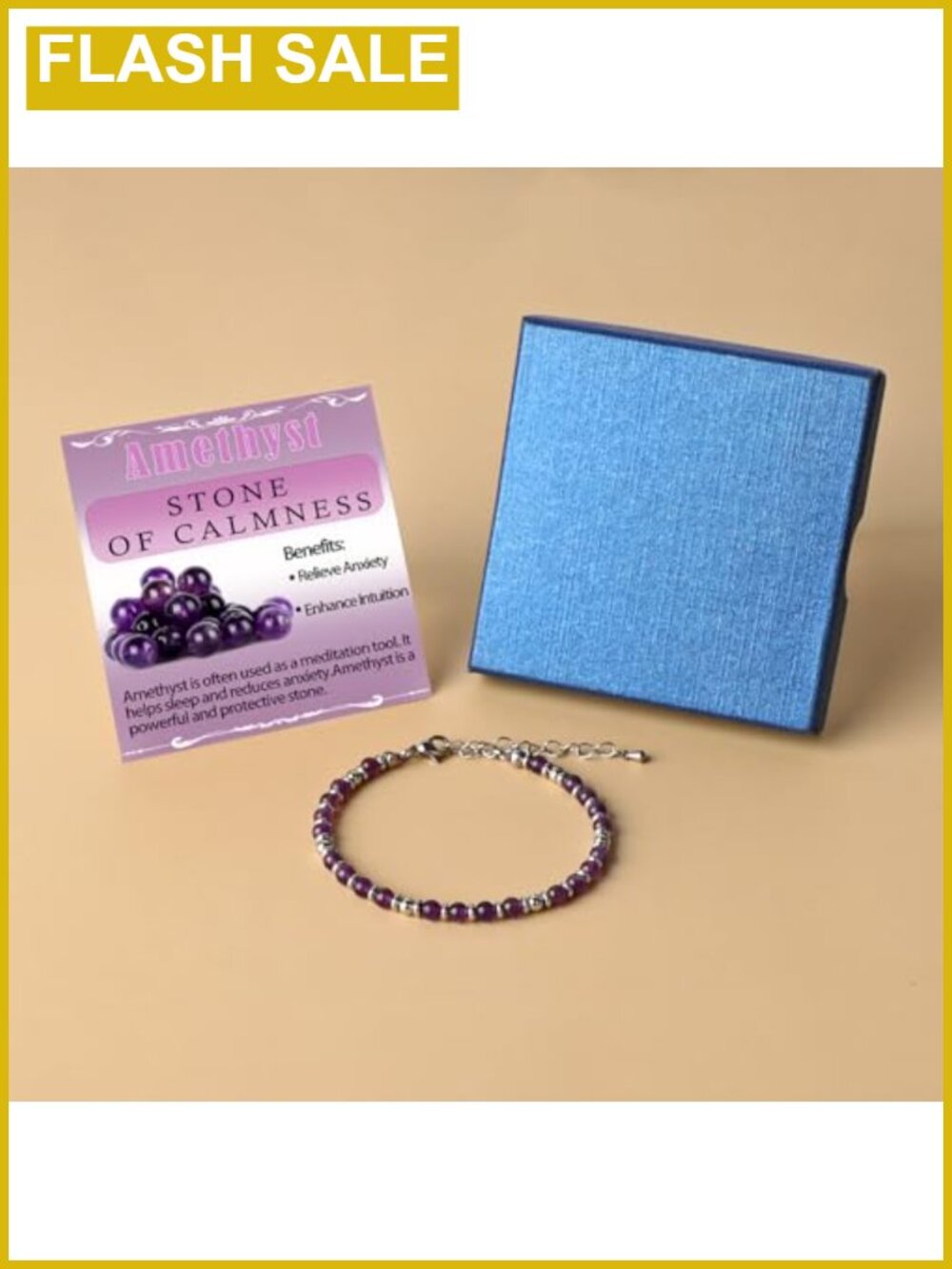 Amethyst Beaded Bracelet - Picture 4 of 6